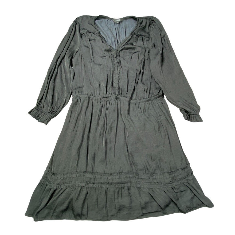 Simply Vera Vera Wang Dress XL Black Flowy Cottage‎ Romantic Indie Midi Peasant
